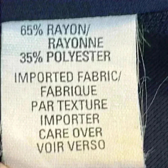 Anne Klein II Jacket Navy Women’s Size Medium Full Zip Collarless Rayon Blend - Picture 4 of 9
